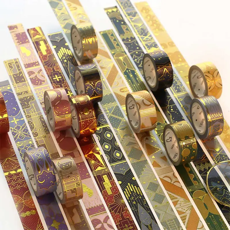 Magical Universe Mysterious Divination Europe Gold Pattern Vintage Gilding Decoration Washi Tape Set DIY Masking Tape