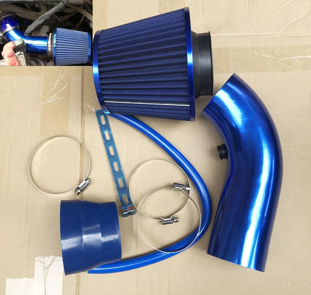 

76mm 3" Universal Car Cold Air Intake Filter Aluminum Induction Hose Pipe Kit