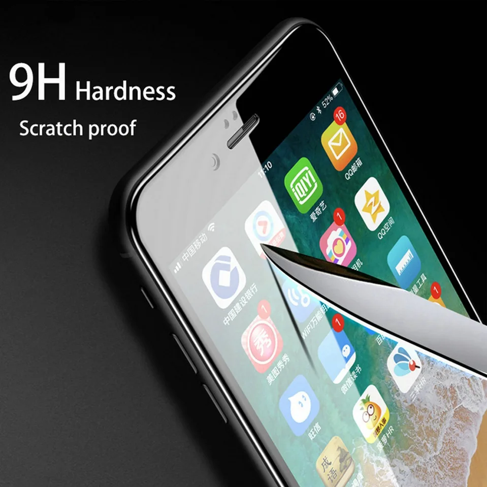 6D Tempered Glass for iPhone X Screen Protector Toughened Full Cover iphonex Film for iPhone X 10 6 6s 7 iPhone 8 Plus Glass 5D (2)
