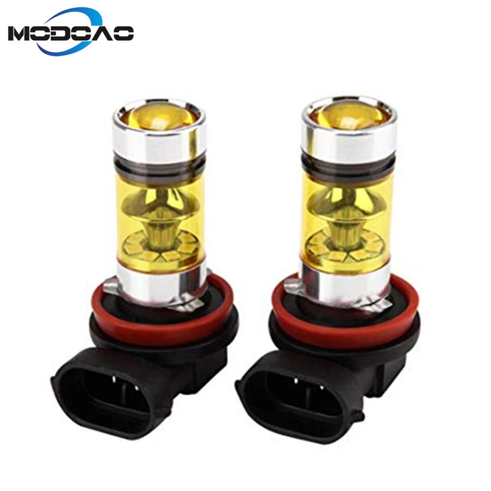 

2pcs 1200Lm H8 H11 LED Car Lights LED Bulbs 9005 HB3 9006 HB4 Golden Daytime Running Lights DRL Fog Light 3000K 12V Driving Lamp