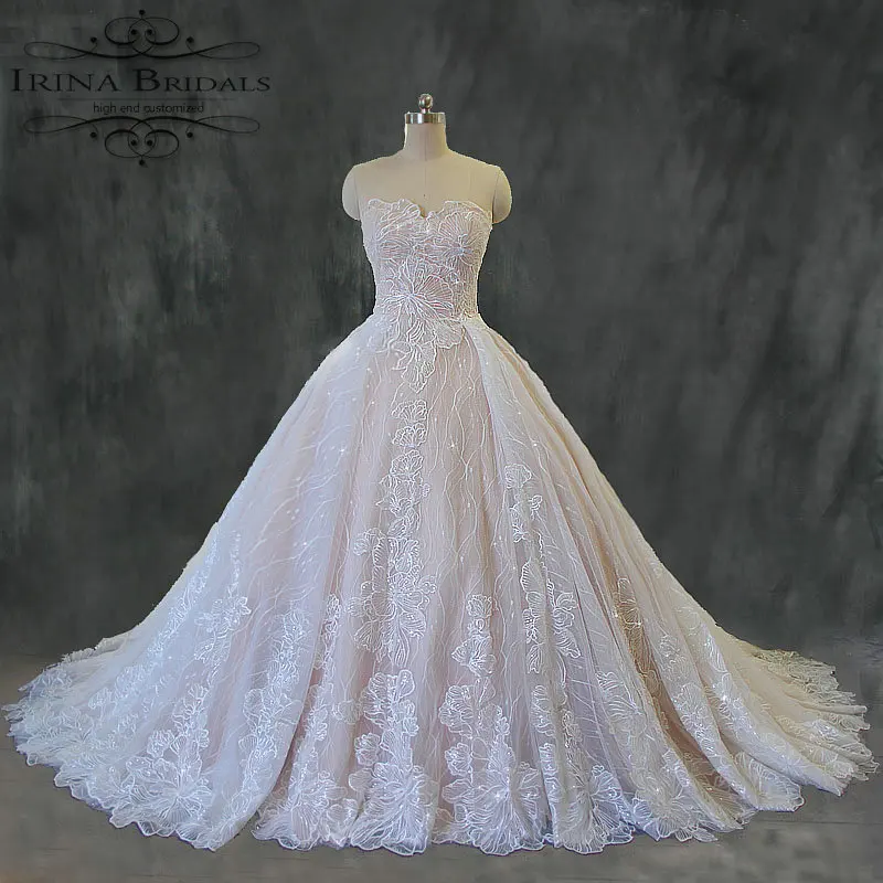 Свадебное платье без бретелек с кружевной аппликацией Irina Bridals de mariee | Свадьбы и