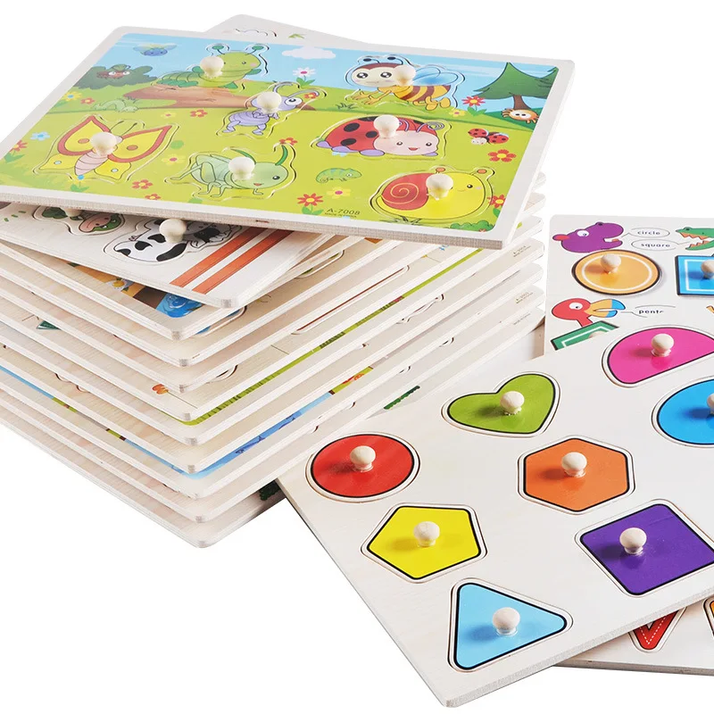 

30cm Kid Wood Jigsaw Toys Baby Hand Grasp Wooden Puzzle Toy Alphabet And Digit Learning Education Child Early Educational Toy