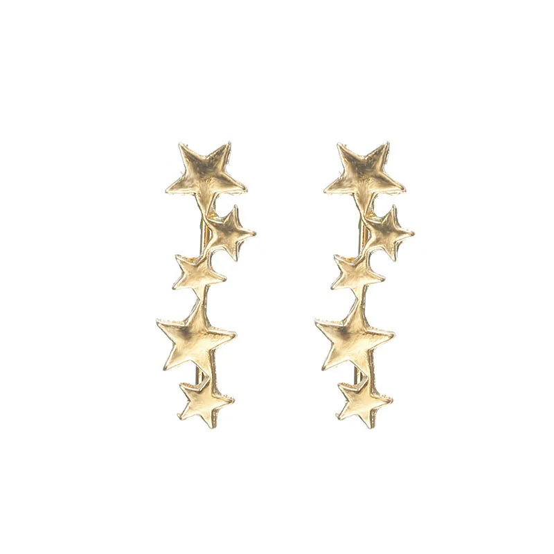 

Popular Personalized Star Geometric Stud Earrings Zinc Alloy Metal Jewelry For Women Bijoux Pendientes Mujer Moda 2019