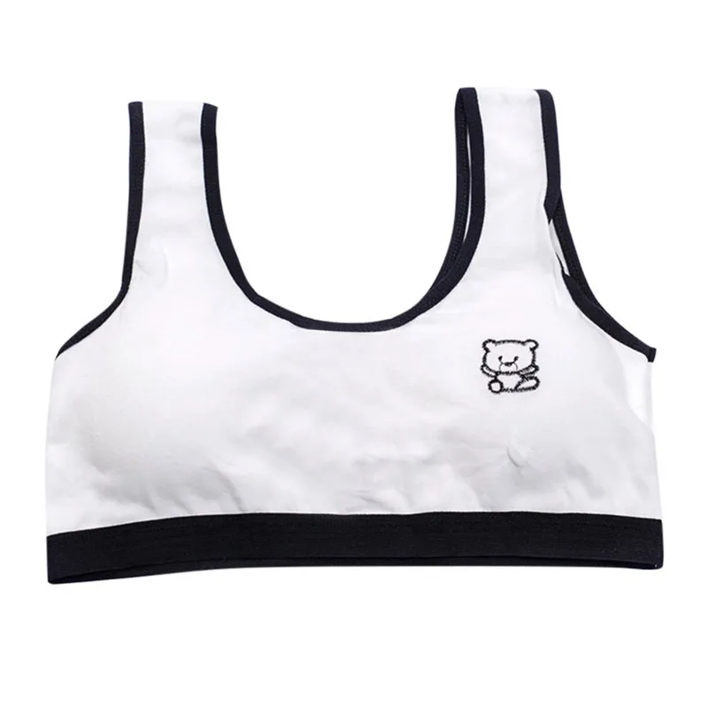 Underwear girl cotton clothes New Lovely Girls Printing Underwear Bra Vest Children Underclothes Sport Undies  (6)