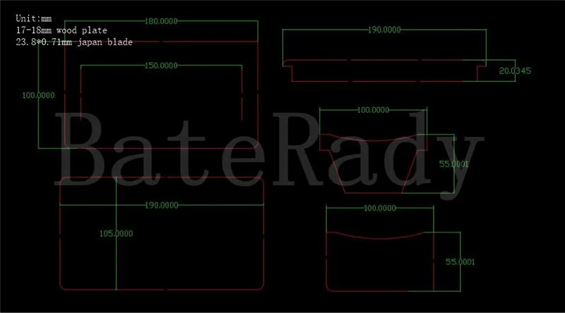 RCIDOS бумажник для карт Кожаный режущий штамп, японский стальной нож для карт, кожаный резак, деревянный plate17-18mm, лезвие 23,8x0,71 мм