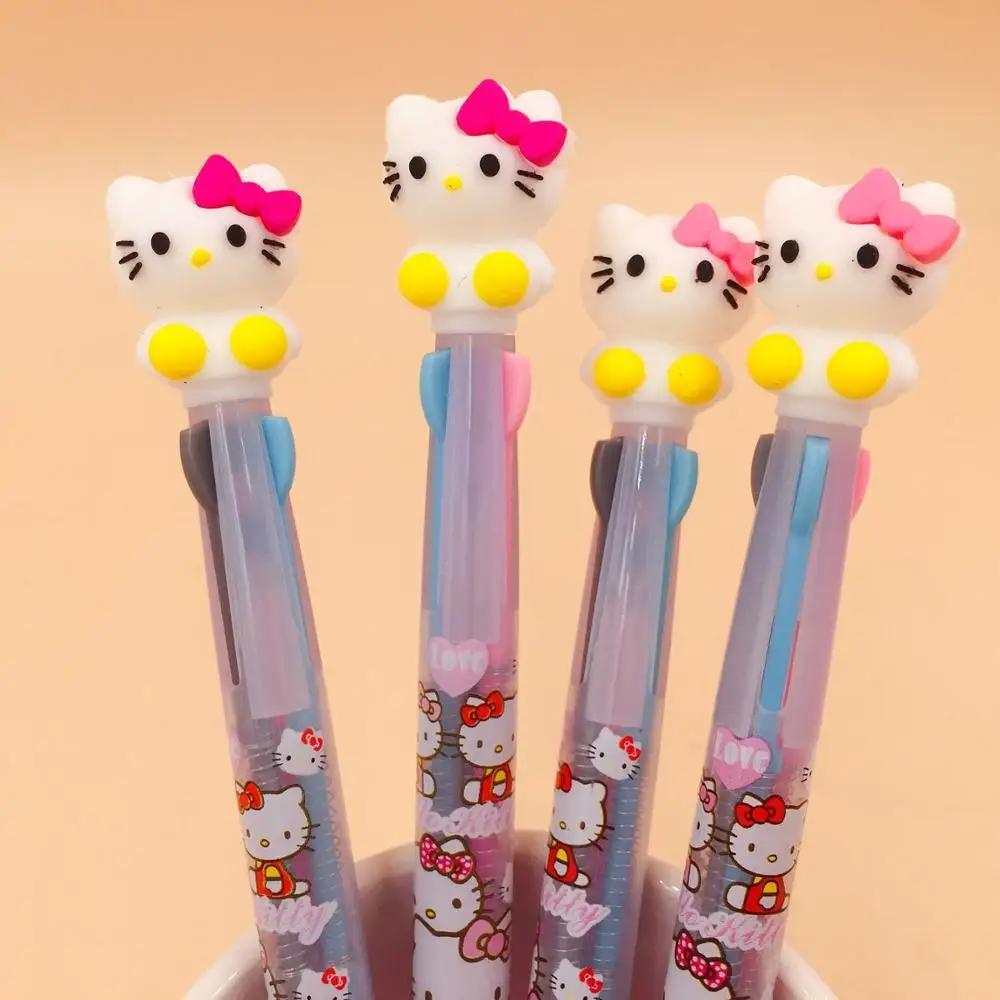 

1 PCS 3 Colors Kitty Ballpoint Pen Cartoon Animal Ball Pens Material Escolar office school Writing supplies