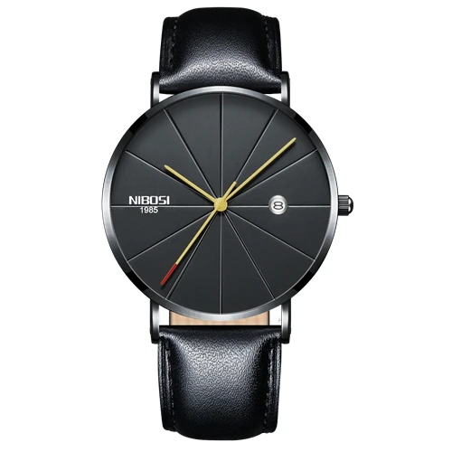 NIBOSI простые мужские s часы лучший бренд класса люкс кварцевые часы мужские повседневные тонкие сетчатые стальные водонепроницаемые спортивные часы Relogio Masculino - Цвет: K