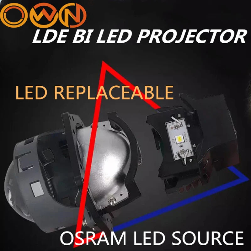 

DLAND OWN LDE 3" BI LED PROJECTOR LENS KIT WITH BULB REPLACEABLE, 38W POWER 5000K WITH HELLA3 MOUNING AND EXCELLENT LOW BEAM