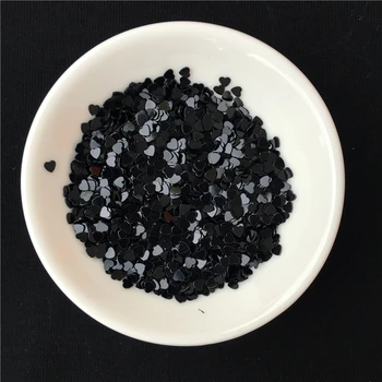 

20g Black Craft Nail Sequin 3mm Love Heart Shape Sequins Paillettes for Nails Beauty,Lady manicure,wedding decoration confetti