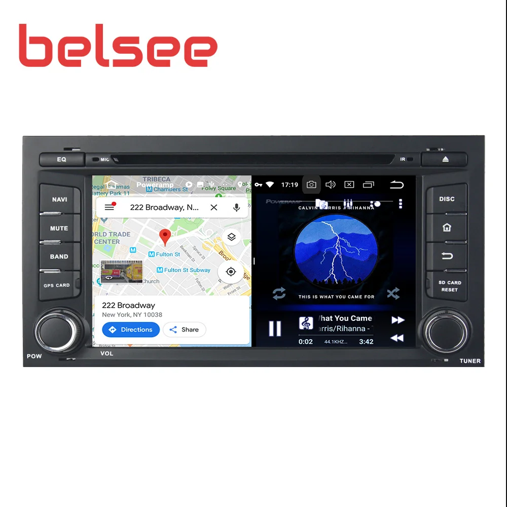 Belsee для Seat Leon 2013- Android 9,0 Автомагнитола Стерео Авторадио gps-навигация, dvd-плеер СБ Navi 4GB 64GB 8 Core