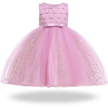 Г. Летние Детские платья для девочек с цветочным принтом и звездами, детское праздничное и свадебное платье для девочек платье принцессы от 3 до 10 лет, L5098