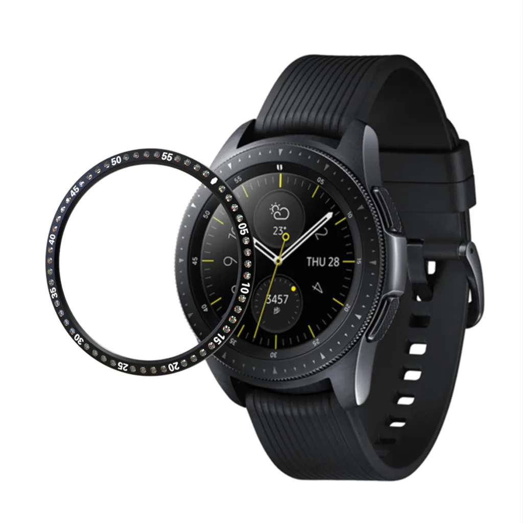 Чехол для часов, украшение для samsung Galaxy Watch, 42 мм, кольцо, клейкая крышка, против царапин, кристалл, бриллиант, прочный, высокое качество, подарки