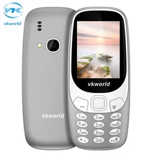 D’origine Vkworld Z3310 3D Écran 2.4 pouce Aîné Mobile Téléphones Fort haut-parleur FM Radio Led 2MP Caméra Double SIM téléphone portable