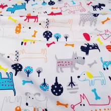 Новинка, 40 S, хлопок, трикотажная ткань, с принтом собаки, хлопок, Джерси, ткань для самостоятельного изготовления детской одежды, ткань 50*170 см