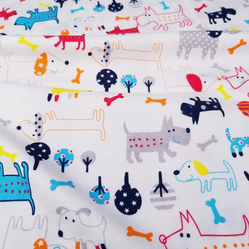 Buy New 40S 100 Cotton Knitted Fabric Printed Dog