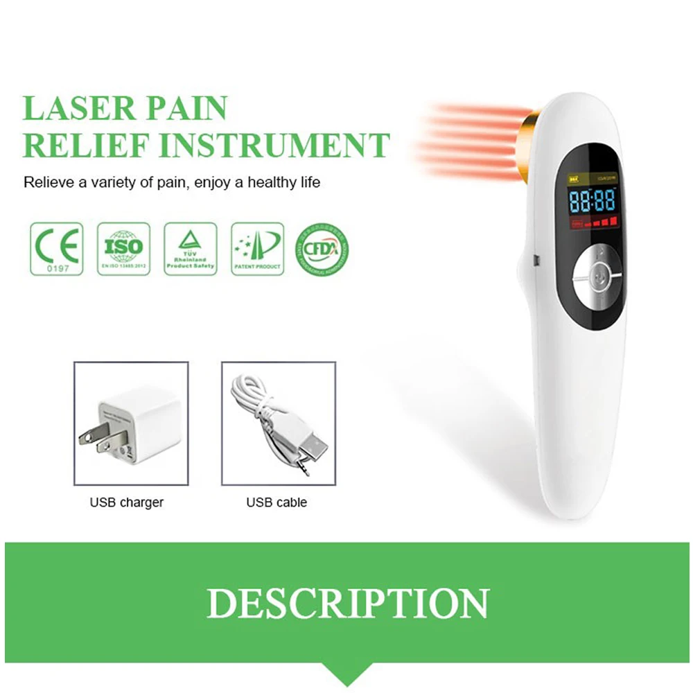 

808nm Cold Laser Treatment Pain Relief Device for Pain Relief / Arthritis