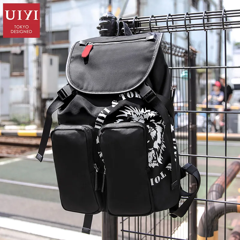 

UIYI Nylon Backpack men's bag Men Travel Security Waterproof School Bags College Teenage Male 14inch Laptop Backpack
