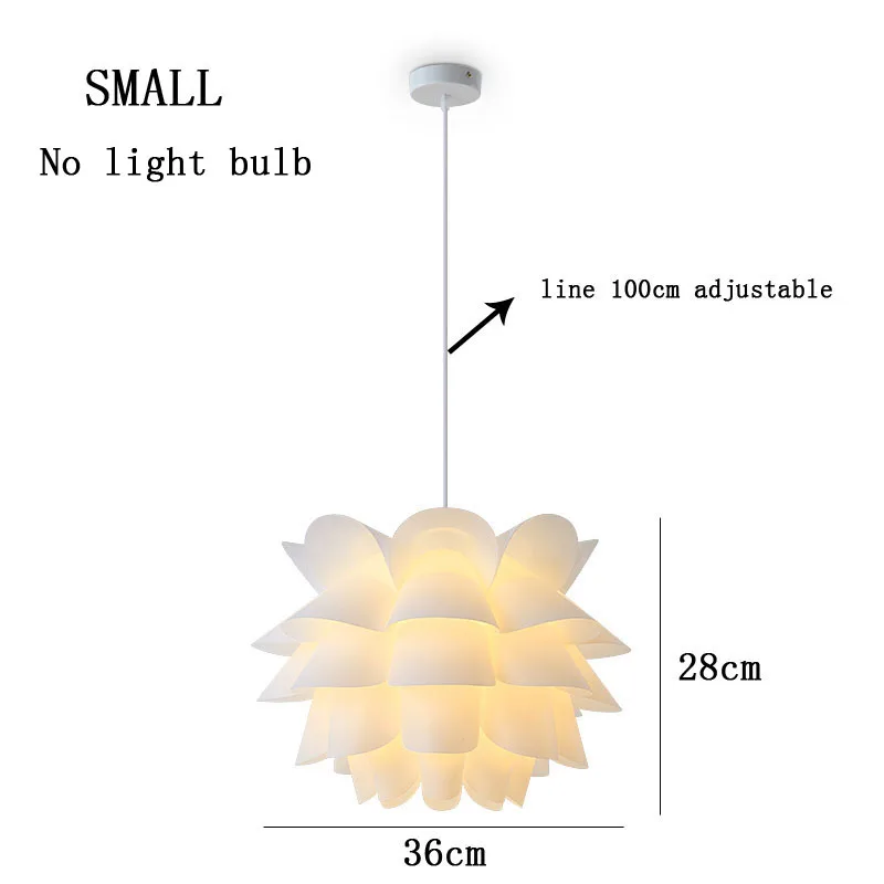 Шар подвесной светильникх рустальный подвесной светильник шнур для светильника часы на лампах винтажные творческий леписток стиль лофт творческий лепесток скандинавский стиль фонари современные люстры светильник - Цвет корпуса: SMALL
