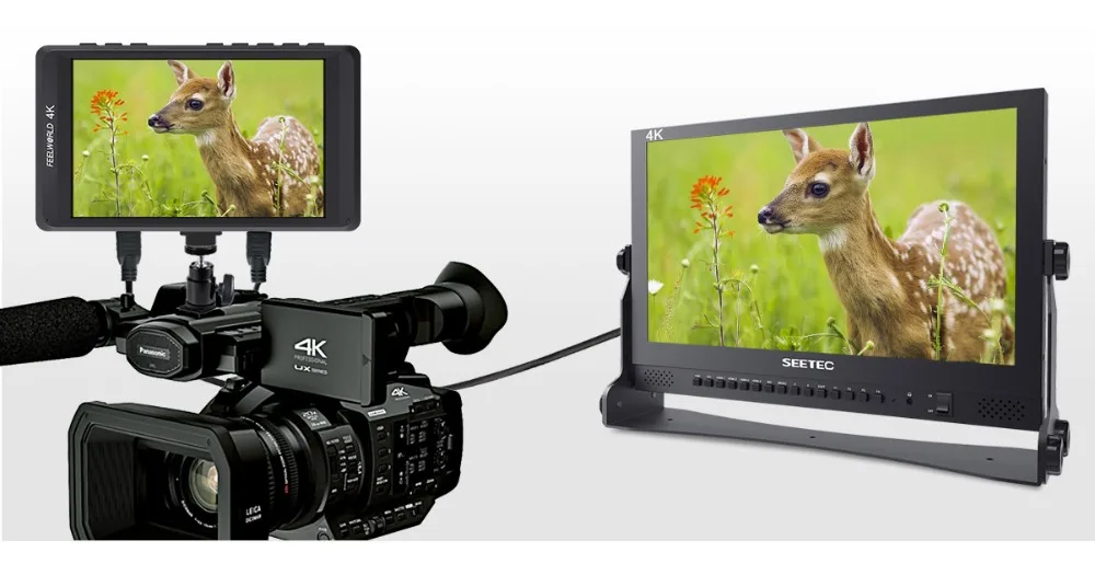 Feelworld FW450 4," ips 4K HDMI камера полевой монитор 1280x800 HD портативный ЖК-монитор для DSLR с пиковым фокусом поле проверки