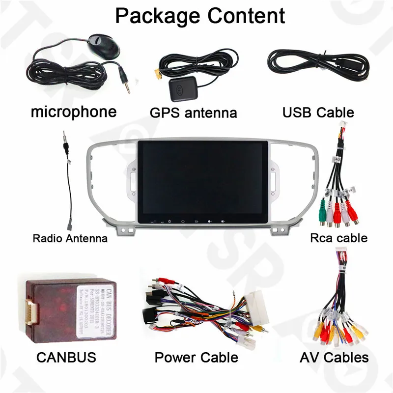 Excellent Aotsr Android 8.0 GPS navigation Car DVD Player For KIA sportage 2016 2017 multimedia 2 din radio recorder WIFI Bluetooth stereo 6