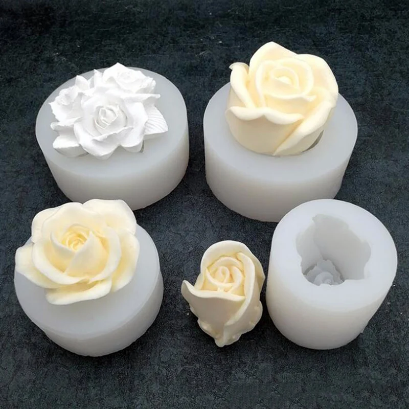 Силиконовая форма в виде цветка розы DIY гипсовая силиконовая силиконовые формы
