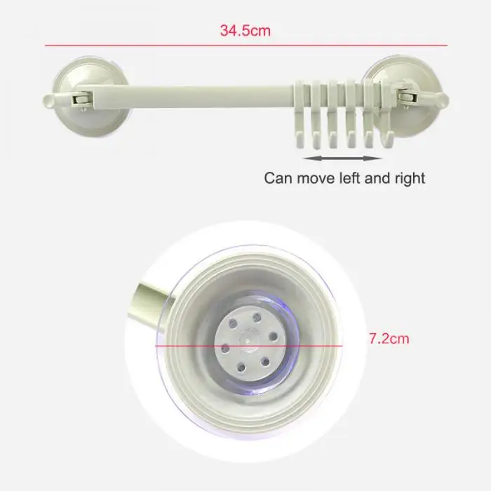 Настенный дверной крючок, настенный вакуумный стеллаж на присоске, 6 крючков, держатель для полотенец, ванной комнаты, кухни, вешалка E2S