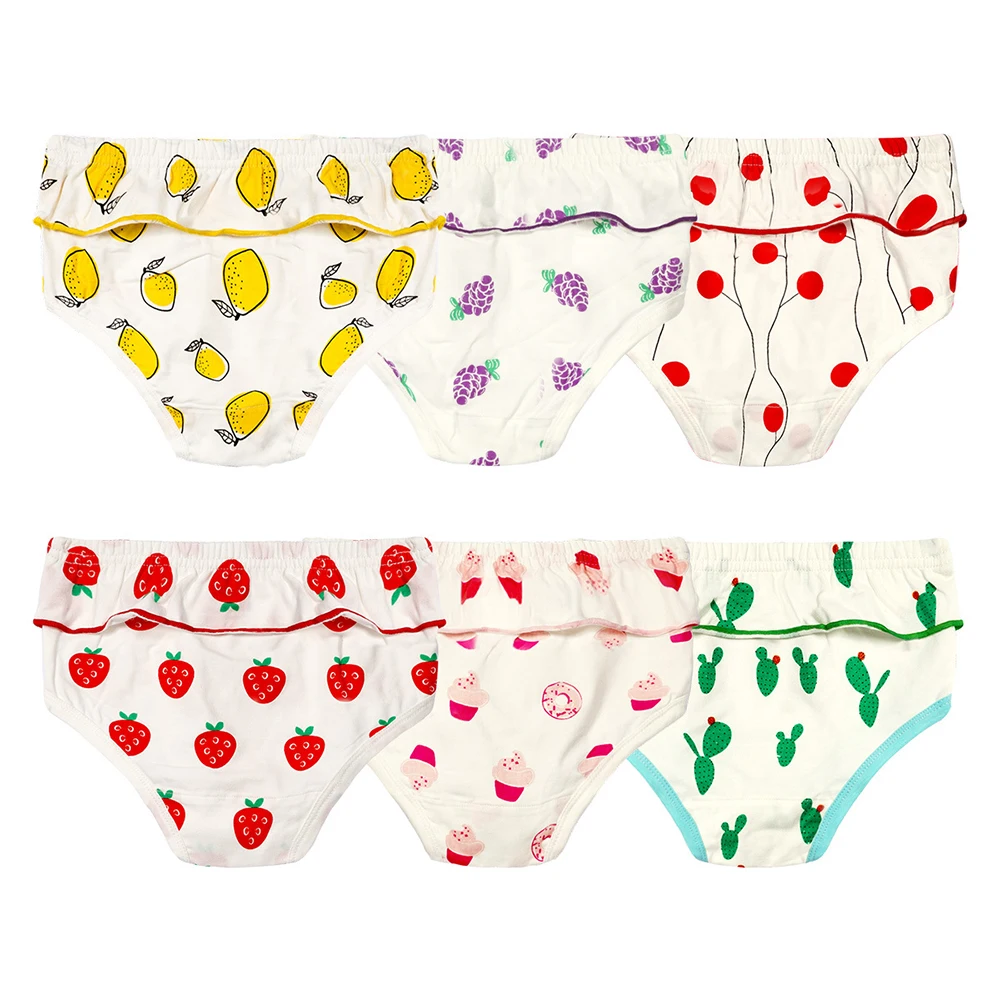 3pcs Lot 0 24m New Born Infant Baby Cotton Panties Cute Fruit Printing Underwear Bebe Potty Diaper Summer Ruffle Pp Bloomer Aliexpress