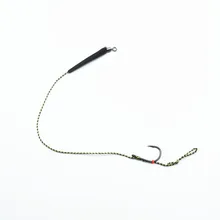 10 комплектов дерьмовая Рыбалка крюк ссылка связаны готовы полиэтиленовая леска со Вертлюги лидера