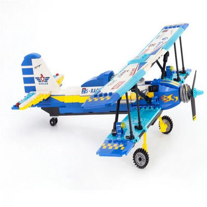 2215 354Pcs ENLIGHTEN Biplane Building Blocks Enlighten Educational DIY Construction Bricks Toys