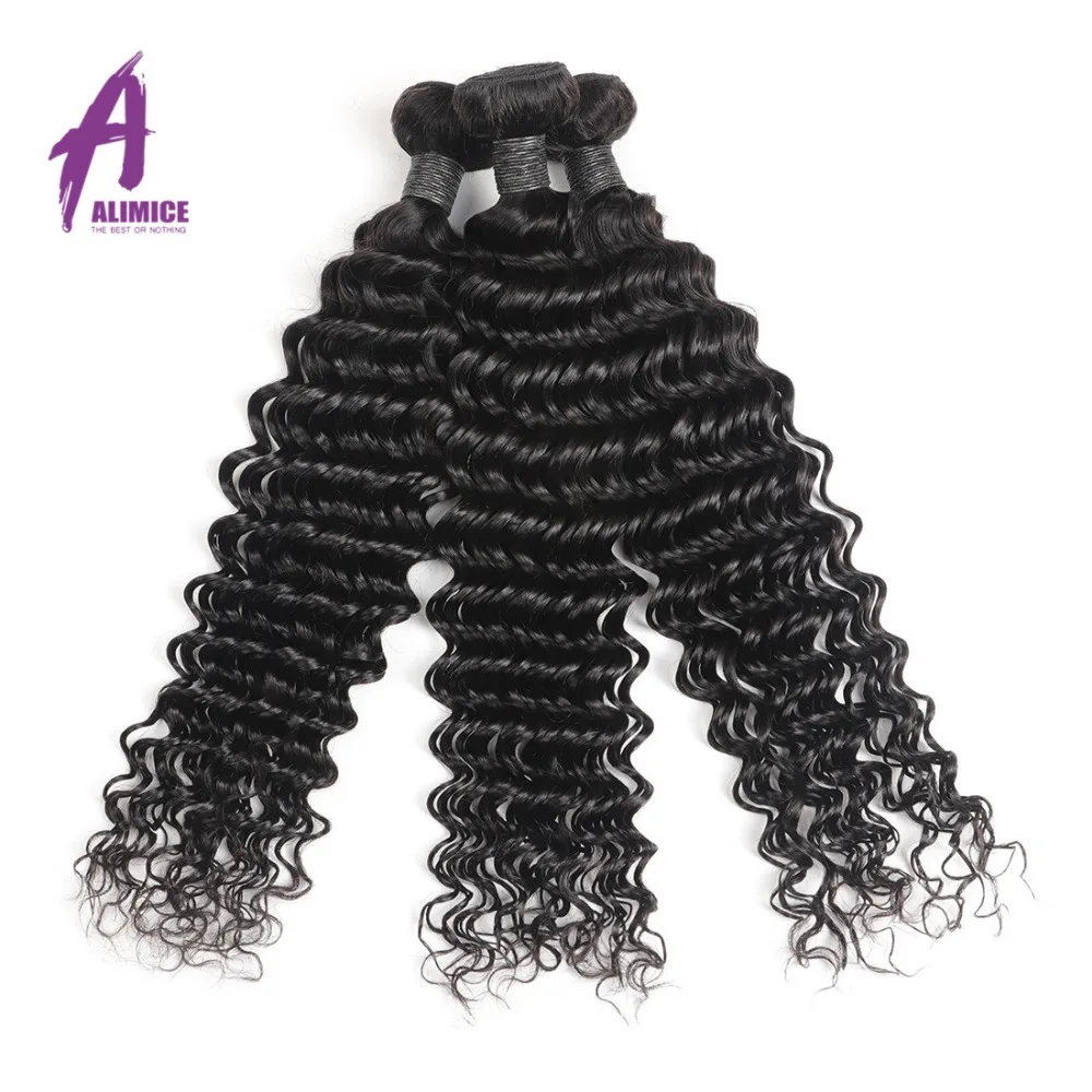 Malaysian Hair Deep Curly Hair Bundles Deal 100% Remy Human Hair Weave 134 Bundles Alimice Human Hair Extensions Can Make Wigs (4)