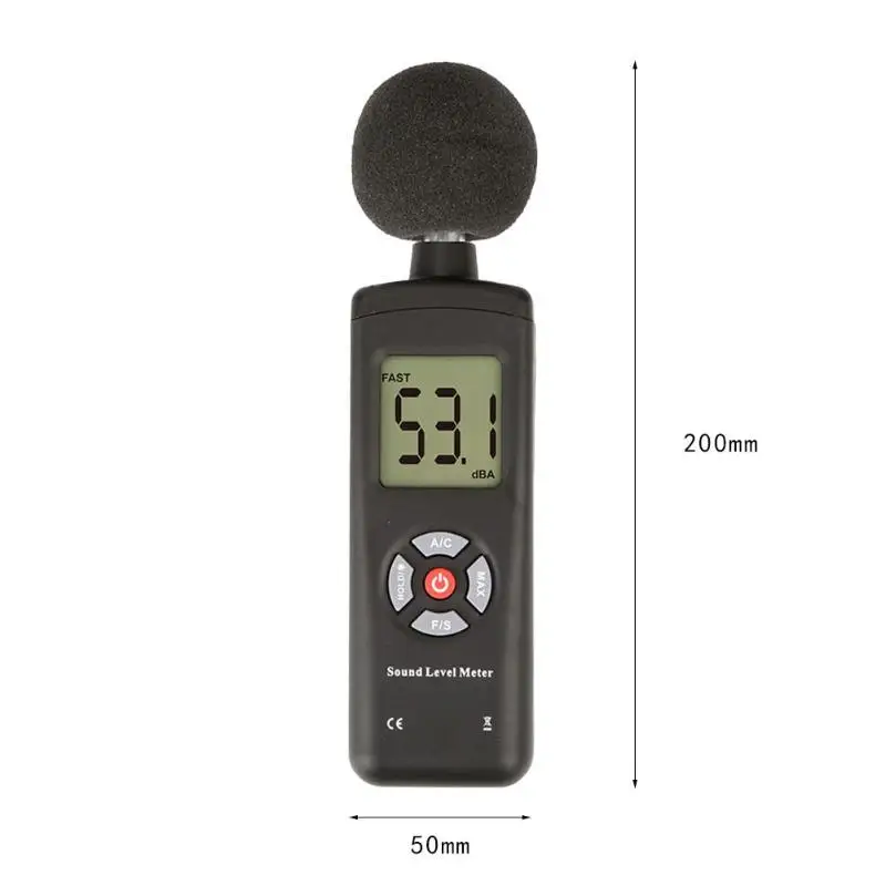 30-130 дБ 0,1 дБ Цифровой Аудио Уровень звука метр децибел Тестер уровня шума