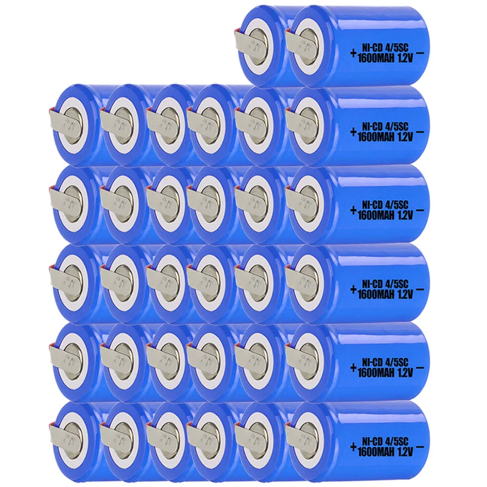 32 шт. 4/5SC батарея 1,2 V батареи для электроинструментов 1600 мАч-гидридных и никель-кадмиевых типов аккумуляторов 3,3 см* 2,2 см цвет случайный