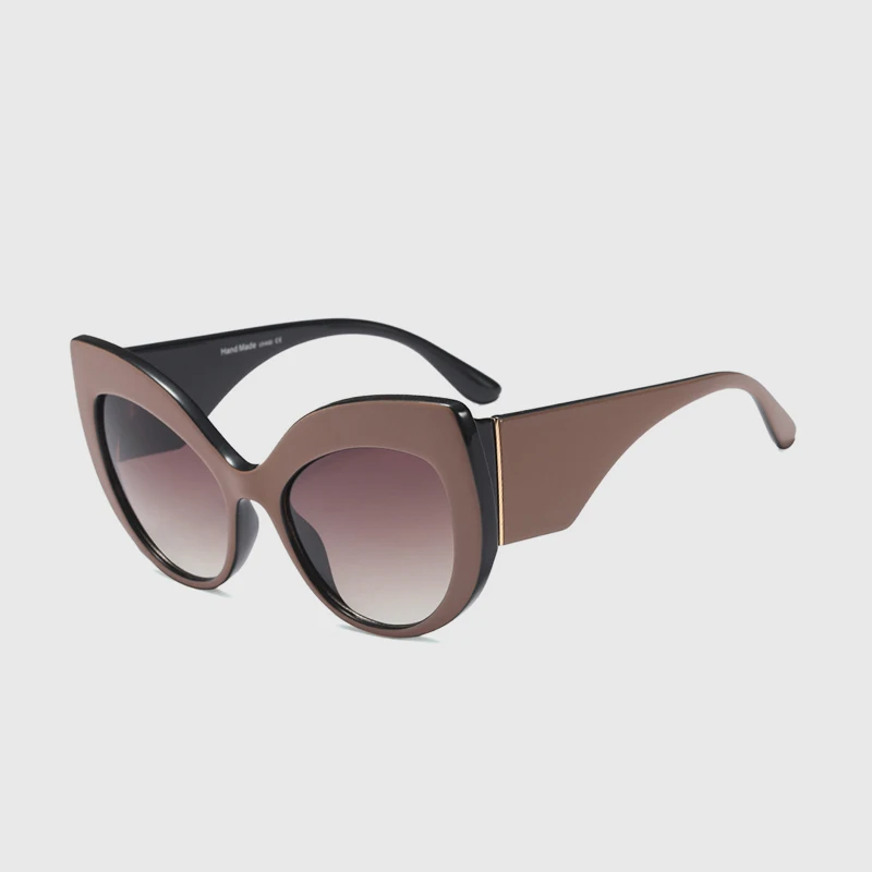 Королевские женские солнцезащитные очки "кошачий глаз" больших размеров, брендовые дизайнерские черные леопардовые очки, Мужские Винтажные Солнцезащитные очки с ацетатной оправой ss962 - Цвет линз: C4