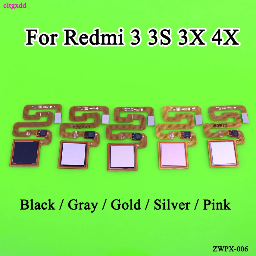 

cltgxdd Fingerprint Sensor Flex Cable Connector For Xiaomi Redmi 3 3S 4X / 4X Pro Finger ID Touch Flex Cable Replacement