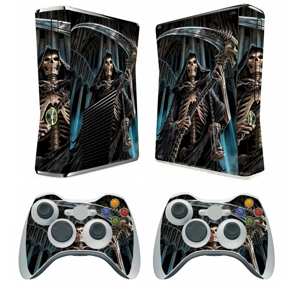 269 Skeleton Vinyl Skin Sticker Protector for Microsoft Xbox 360 Slim