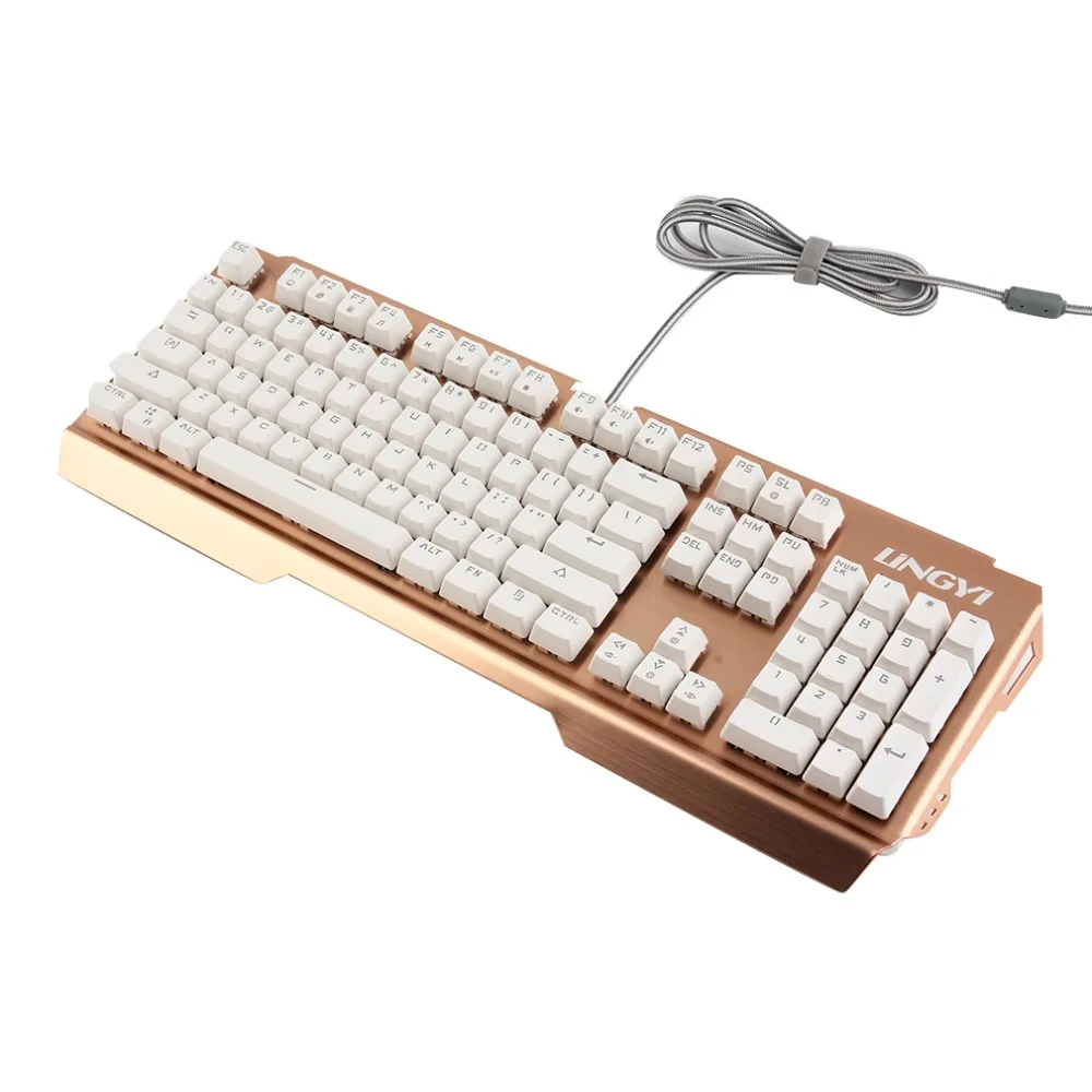 

Lingyi GT-103 Electronic Mechanical Keyboard Gaming Computer PC104 Keys Wired Keyboard Perfect For Windows Vista/7/8/For Ios