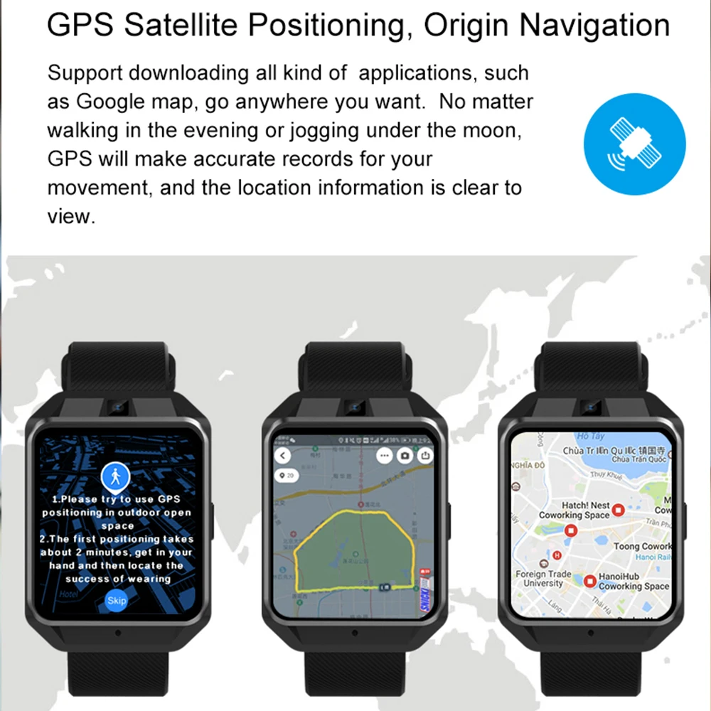 H5 Smart Watch Android 6.0 MTK6737 Bluetooth 4.0 3G WIFI GPS ROM 8GB+RAM 1GB Heart Rate tracker Monitoring 4G Call Smartwatch