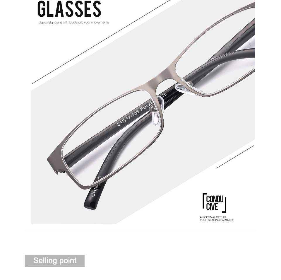 Wholesale Brand High End Business Reading Glasses Men Stainless Steel