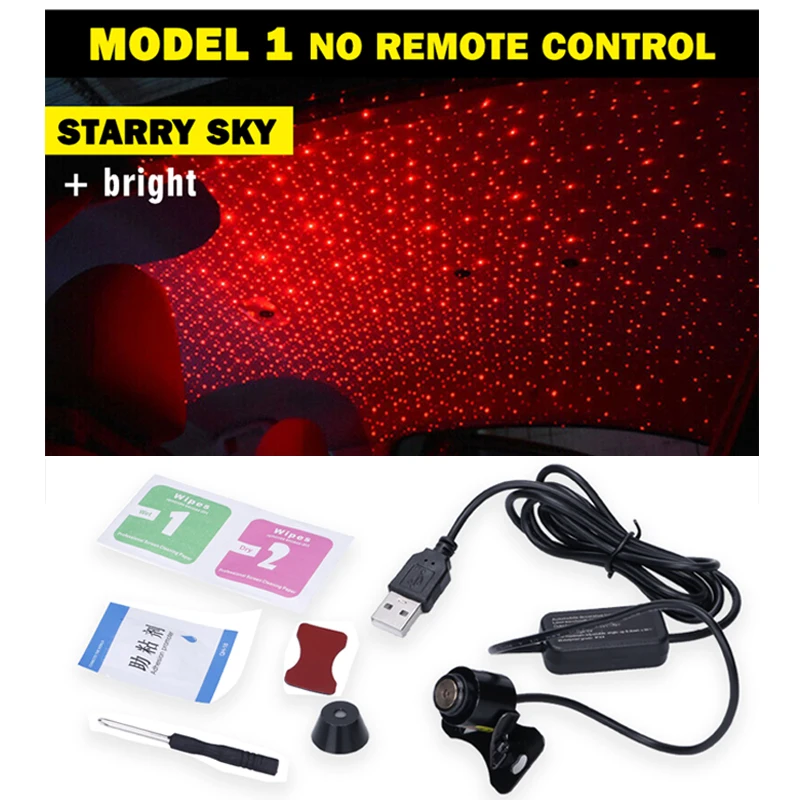 CARLitek USB Автомобильный светодиодный атмосферный светильник интерьерный потолочный декоративный светильник звезда красный проектор окружающий светильник s пульт дистанционного управления