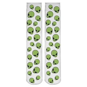 

RUNNING CHICK et green head 3d digital printing stockings 15" length socks