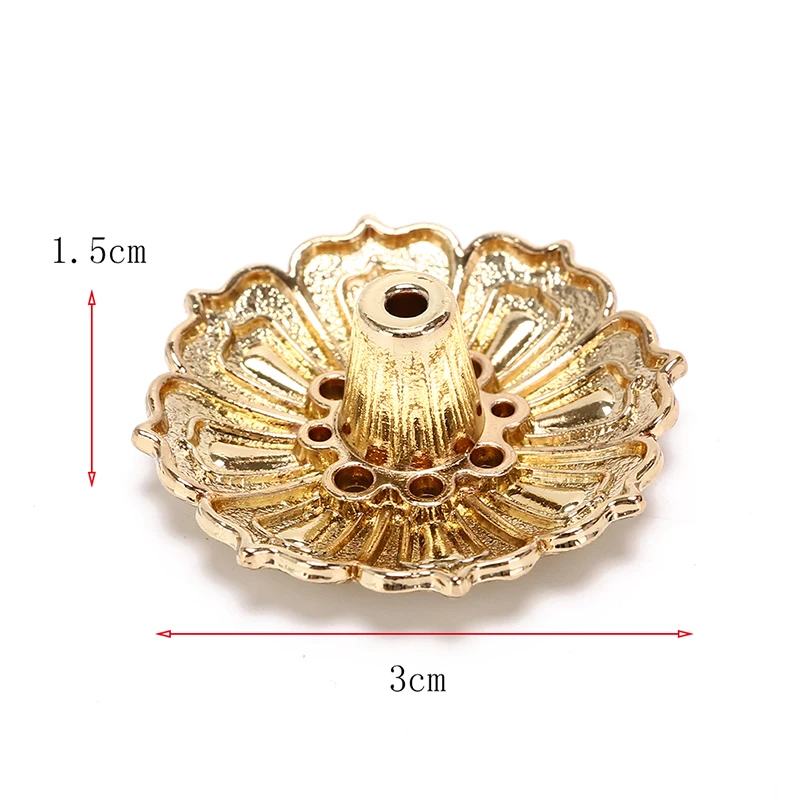Горячий Лотос Форма металла благовония тарелка горелка держатель 8 отверстий для палочки конус благовония ароматерапия буддийский ремесло подарок домашний декор