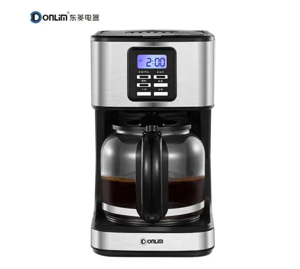 Donlim DL-KF400S home cafe Machine household American drip coffee maker 1.8L Smart stainless steel Semi-automatic glass tea pot