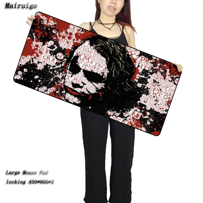 Mairuige Funny Joker Large Gaming Mouse Pad Lockedge Mouse Mat Keyboard Pad Desk Mat Table Mat Game