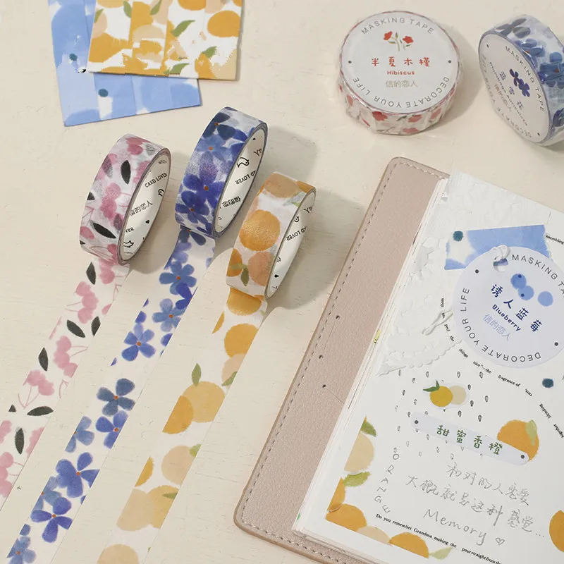 

15mm X 7m Cute Kawaii Plants Flowers Decorative Washi Tape DIY Scrapbooking Masking Tape Sticker Label Stationery