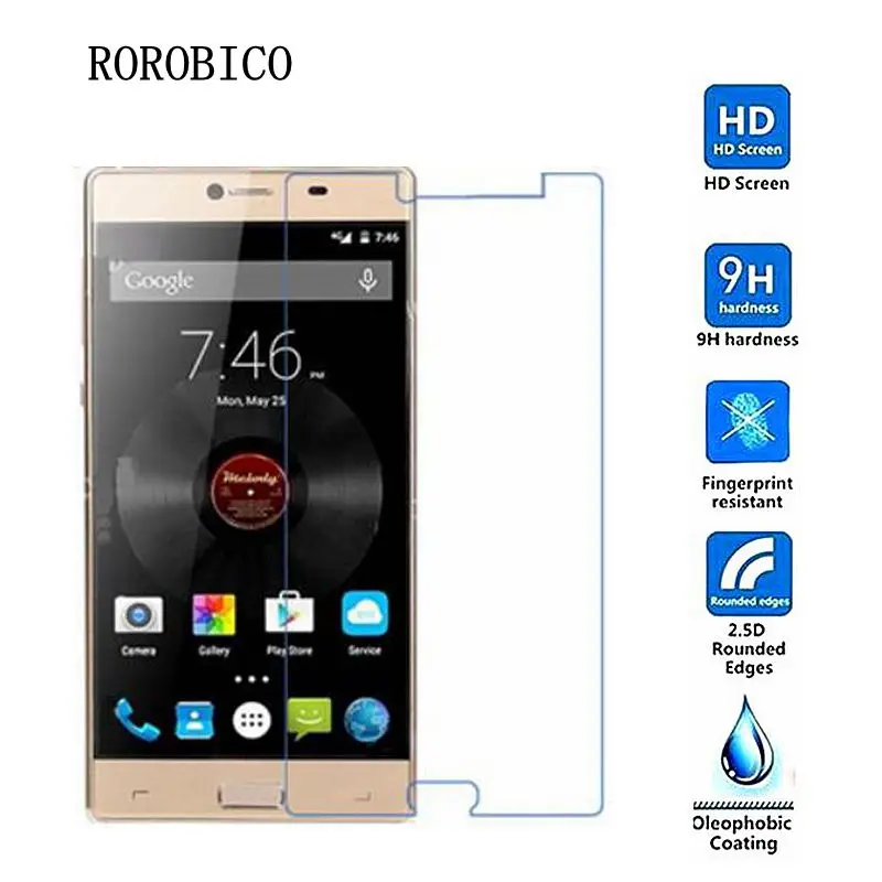 

ROROBICO Tempered Glass For Elephone M2 Screen Protector Toughened 0.26mm 9H Premium Front Film (No full screen coverage)