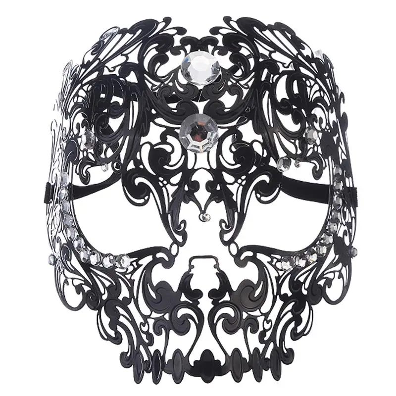 

FunPa Halloween Skeleton Face Mask Cool Costume Prom Party Sexy Full Face Hollow Out Masquerade Mask For Women And Men