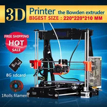 Newest Upgraded Quality High Precision 3D Printer DIY Full Kits with 1 roll filament 8Gb SD