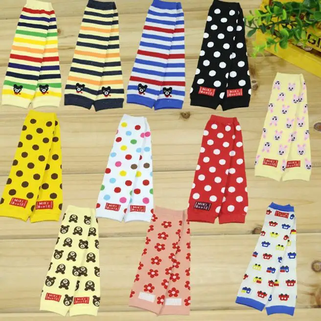 

1 Pair Dot/strips/cars/flowers Baby Leg Warmer Children long Socks Kids Kneepad Baby legging cover 11 colors Free Shipping