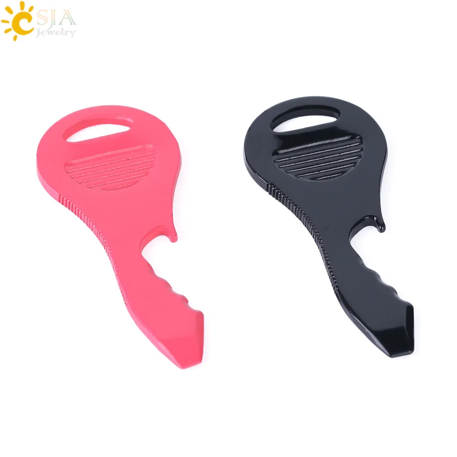 

CSJA Promotion Gift 5 in 1 Keychains Beer Wine Bottle Opener Keychain Screwdriver Key Chain Multiple Functions Tool Jewelry F402
