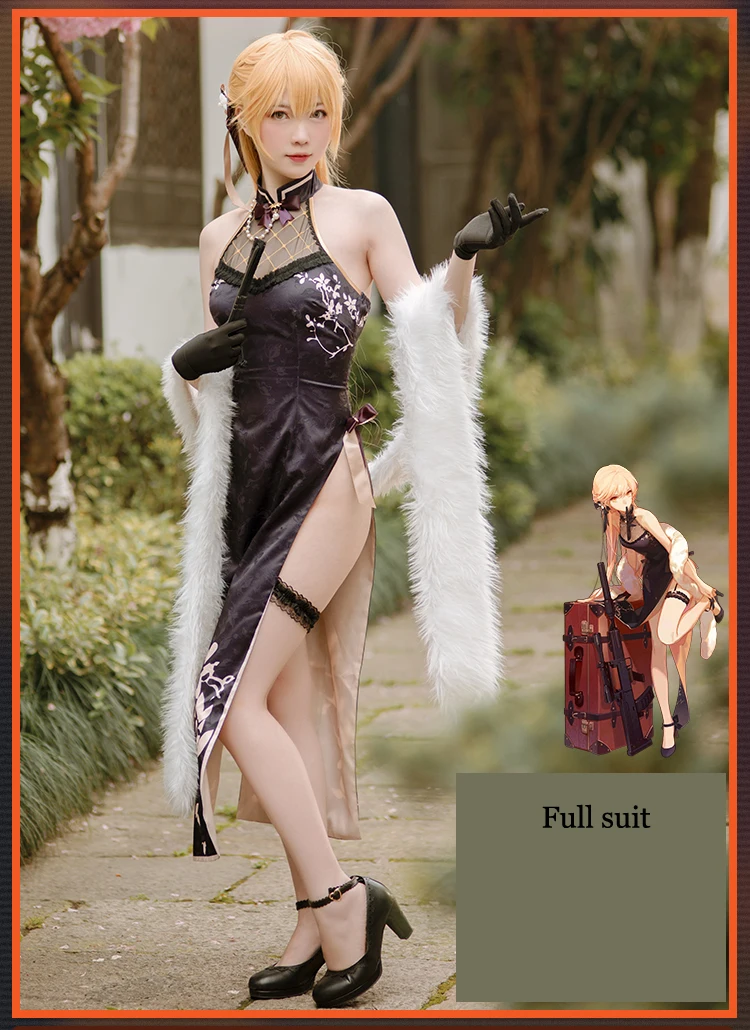 Cosplaylove Game Girls Frontline OTS-14 Cheongsam Sexy Dress Cosplay Costume Stock For Girl Women Halloween (13)
